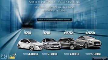 Hasta 6.900 € de descuento en Peugeot: Válido para los días 11, 12 y 13 únicamente